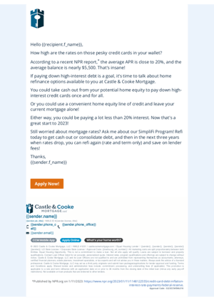 refi pay down debt email gt