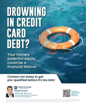 drowning in credit card debt