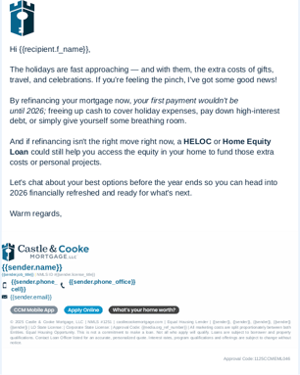 take a break from mortgage pmts email gt