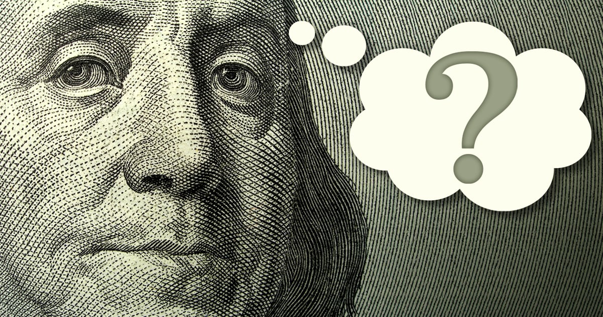 Benjamin Franklin ponders budgeting