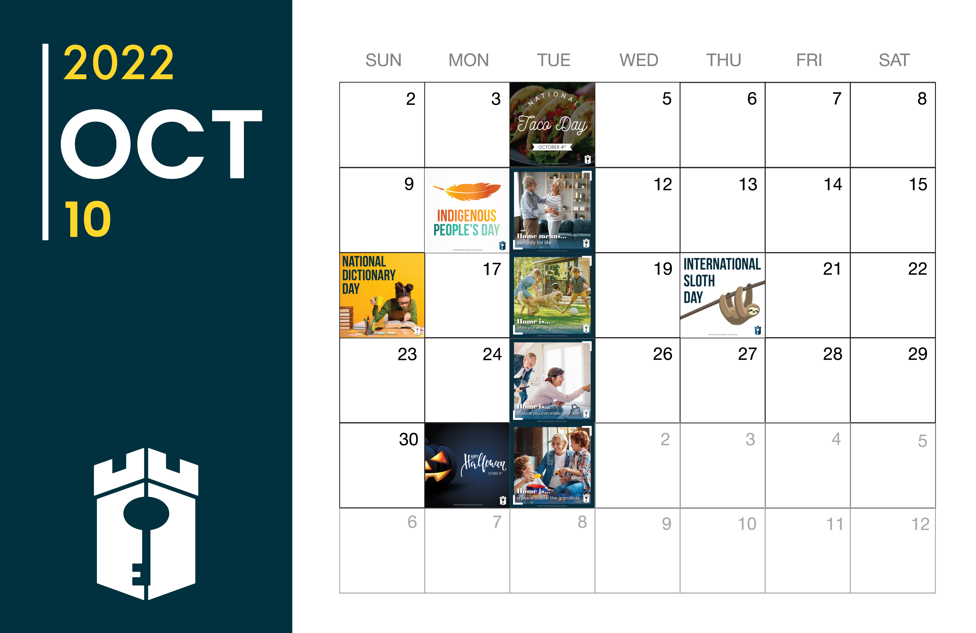 October Social Media Calendar